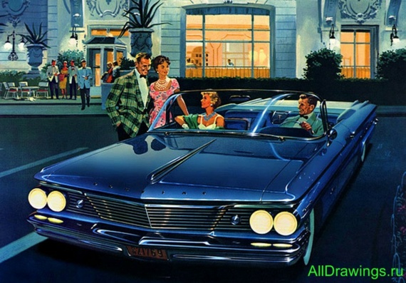 Pontiac Bonneville Convertible (1960) (Понтиак Бонневилле Конвертейбл (1960)) - чертежи (рисунки) автомобиля